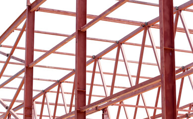 Steel Frames of A Building Under Construction