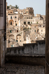 View of historic Sassi di Matera in Southern Italy