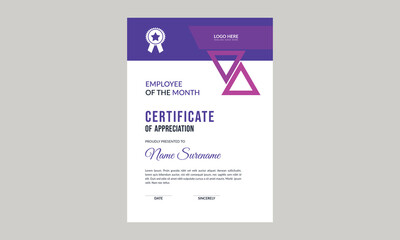 Certificate layout