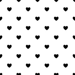 Seamless White And Black Heart Shaped Abstract Geometric Background Vector For Wallpaper Wrapping Background