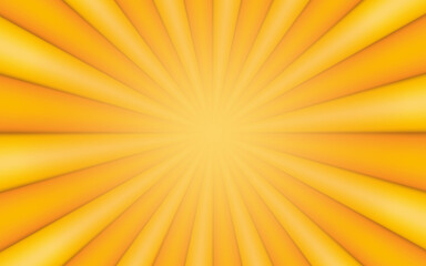 Sun rays retro vintage style on yellow background, Comic pattern with sunburst 3d background. Rays. Summer banner vector illustration