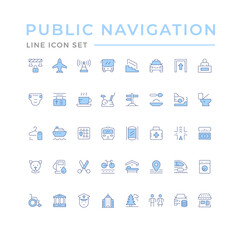 Set color line icons of public navigation