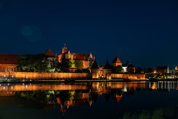 Fototapeta premium Castle in Malbork at night