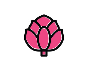 Artichoke icon. Flat illustration of artichoke vector icon isolated on white background