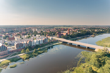 Panorama of Malbork from a height