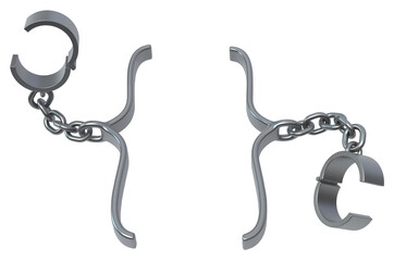 Shackles Chain Curved Brackets