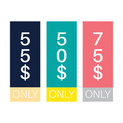set of sale tags
