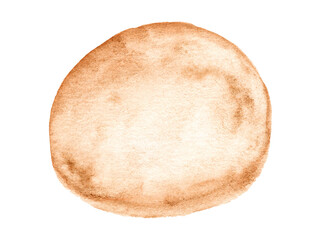 Watercolor Golden background isolated on white.