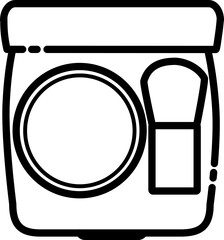 Beauty cosmetic make up vector line