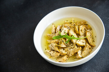 artichoke canned fresh healthy meal food snack diet on the table copy space food background rustic top view