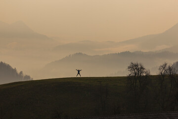 Foggy Morning in the Julian Alps, Jamnik Slovenia