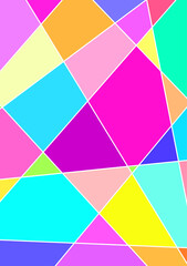 Hello summer mirror glass geometric shape abstract background backdrop vector illustration