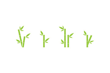 Set bamboo logo icon design vector template illustration idea