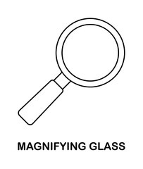 Coloring page with Magnifying Glass for kids