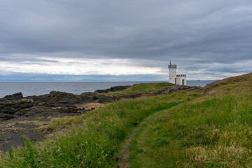 Fototapeta na wymiar view of the Elie Lighthouse on the Firth of Forth in Scotland