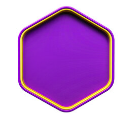 frame purple and yellow in 3d render 