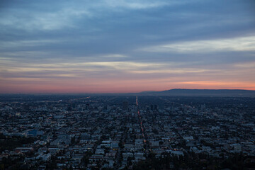 Los Angeles city view from Griffith observatory