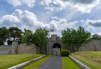Fototapeta na wymiar view of the historic castle and jail in Jedburgh