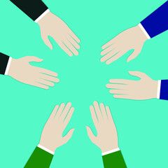 hands vector image illustration vector art. arms around