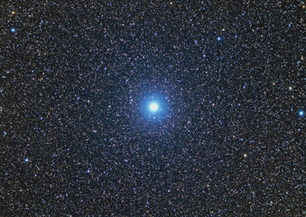 Altair, the brightest star in the Canis Major constellation. Stars night sky backgrounds with telescope