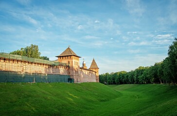 Kremlin wall in Veliky Novgorod