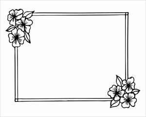 Obraz premium Hand drawn doodle style frame