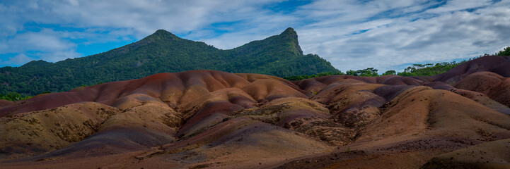 The most famous tourist place of Mauritius - earth of seven colors