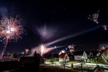 new year celebration in small town in Germany