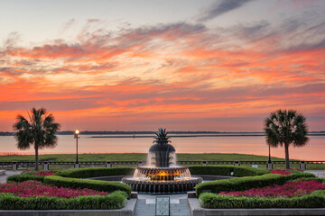 Naklejka premium Charleston, South Carolina, USA at Waterfront Park