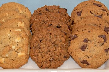 Rows of delicious homemade cookies 