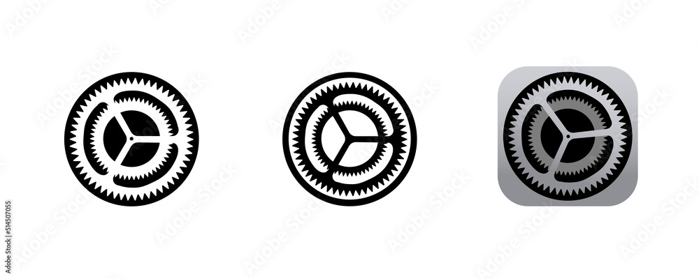 Poster setting gear vector icon design template.gear vector icon. setting gear vector icon. setting gear ve