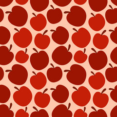 Vector image. Apples seamless pattern. Seamless pattern texture design.