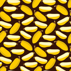 Papaya fruit seamless pattern on cool black background for printed on paper. seamless pattern