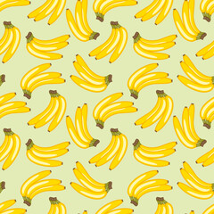 Seamless vector pattern of yellow bananas. Yellow fruit. Seamless pattern texture design.
