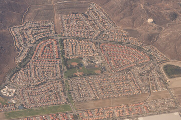 Aerial View of planned community in the desert