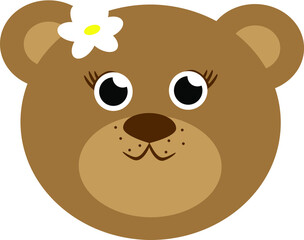 Vector teddy bear head icon