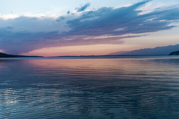 Wonderful sunset over the ocean 
