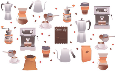 Coffee Shop / set of coffee products