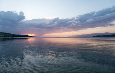 Obraz premium Wonderful sunset over the ocean 