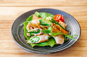 オクラの豚肉巻き　