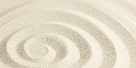 Zen pattern in sand. Zen, meditation, harmony
