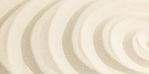 Fototapeta na wymiar Zen pattern in sand. Zen, meditation, harmony