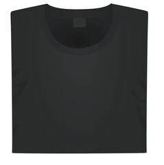 Grey folded t shirt. vector