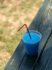 cold and colorful cocktail on the table
