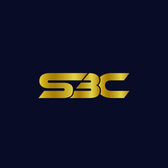 SBC inked Uppercase letter logo Vector File