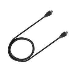 HDMI connector with cable, isolated on white background