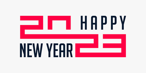 Obraz premium 2023 Happy New Year logo text design. 2023 number design template. vector illustration.