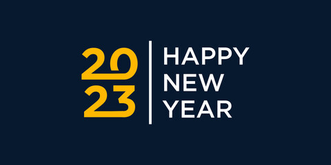 Naklejka na ściany i meble 2023 Happy New Year logo text design. 2023 number design template. vector illustration.
