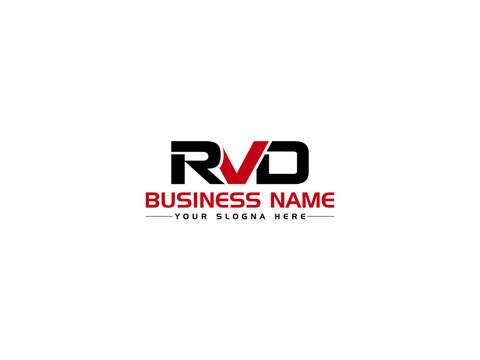 Letter RVD Logo Icon, Colorful RV r v d Logo Image Vector Art With Creative Three Letter Logo Symbol For Your Business