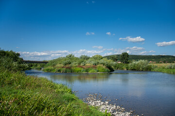 Fototapeta na wymiar Sieu River near Cristur Sieu in Bistrita, Romania, July 2022